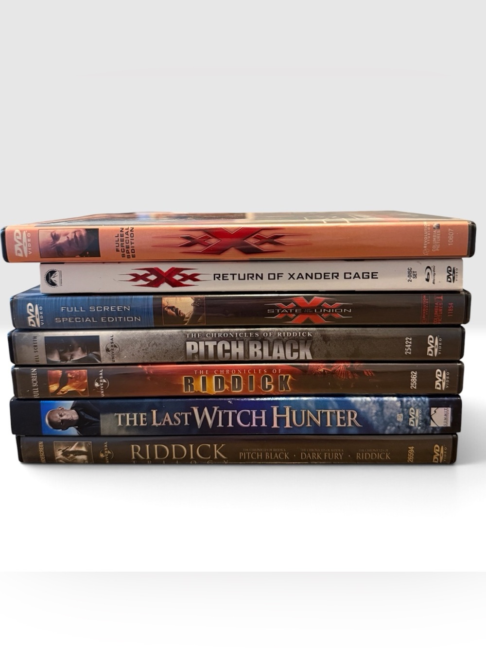 Vin Diesel Riddick xXx Movie DVD Blu-ray Lot
